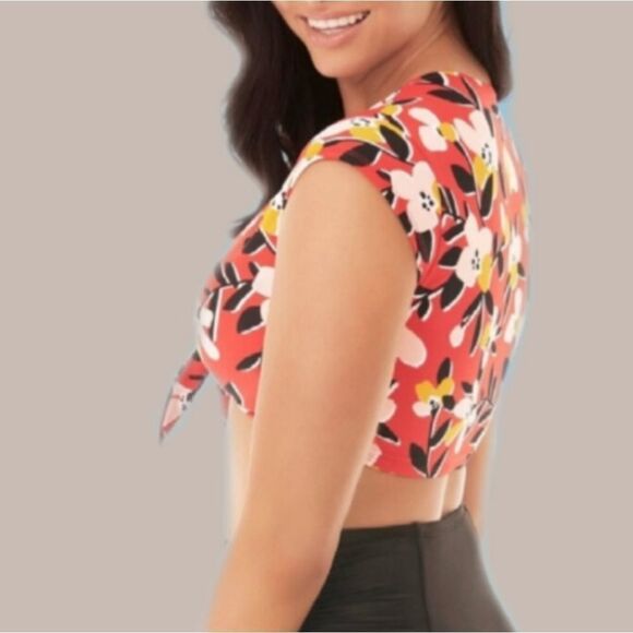 Plus Size! Slimming Control Tie-Front Bikini Top  - Picture 2 of 7